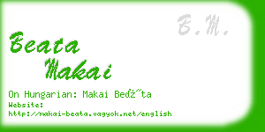 beata makai business card